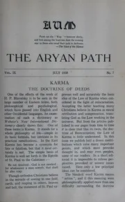 The Aryan Path Vol-IX No-7