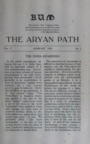 The Aryan Path Vol-V No-2