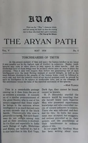 The Aryan Path Vol-V No-5