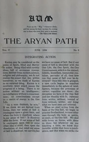 The Aryan Path Vol-V No-6