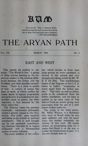 The Aryan Path Vol-VII No-3