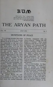The Aryan Path Vol-VII No-7