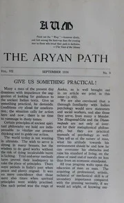 The Aryan Path Vol-VII No-9