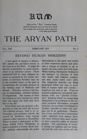 The Aryan Path Vol-VIII No-2