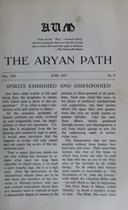 The Aryan Path Vol-VIII No-6