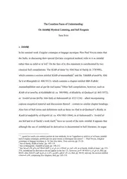 The countless faces of understanding - On istinbat, mystical listening and sufi exegesis