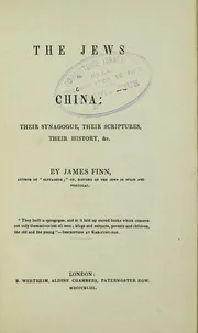 The Jews In China James Finn