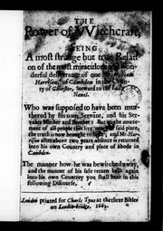 The power of witchcraft, ... 1662