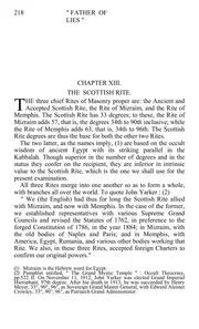 The Scottish Rite Father Of Lies Weston Palladium Rite NWO Illuminati Freemasons Ch 13