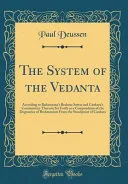 The System of the Vedanta — 