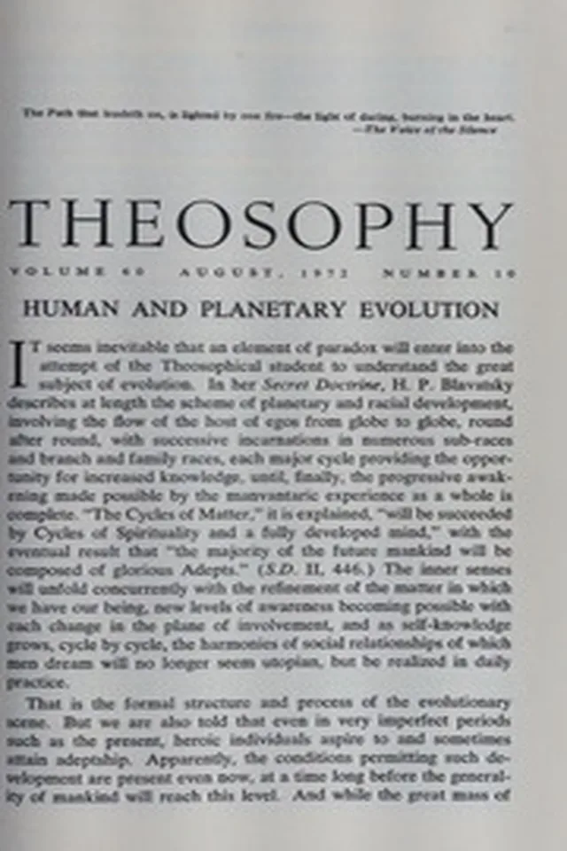 Theosophy Vol-60,No-10,August 1972