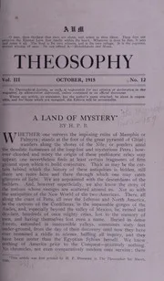 Theosophy Vol-III,No-12,October 1915