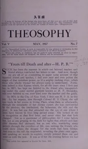 Theosophy Vol-V,No-7,May 1917