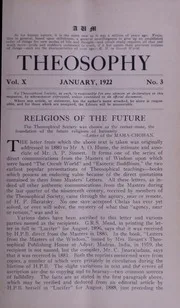 Theosophy Vol-X,No-3,January 1922