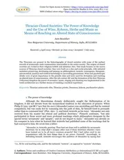 Thracian Closed Societies: The Power of Knowledge and the Use of Wine, Kykeon, Herbs and Music as Means of Reaching an Altered State of Consciousness (1-10) - Asen Bondzhev