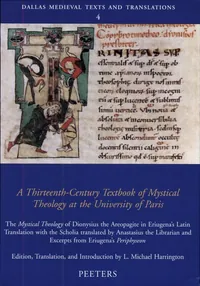 A Thirteenth-century Textbook of Mystical Theology at the University of Paris