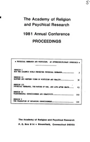 Academy Proceedings 1981