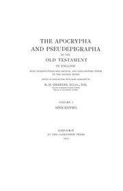 Apocrypha and Pseudepigrapha of the Old Testament in English, with introduction and critical and explanatory notes to the several books v1