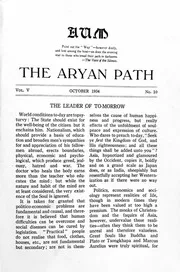Aryan Path Vol. 5.10