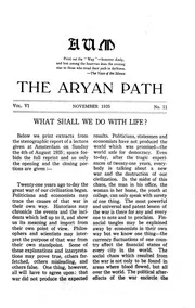 Aryan Path Vol. 6.11