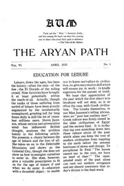 Aryan Path Vol. 6.4
