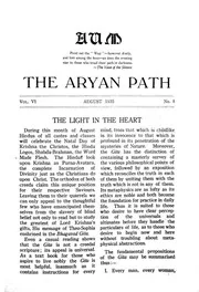Aryan Path Vol. 6.8