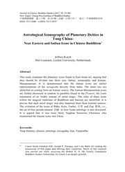 “Astrological Iconography of Planetary Deities in Tang China: Near Eastern and Indian Icons in Chinese Buddhism” by Jeffrey Kotyk