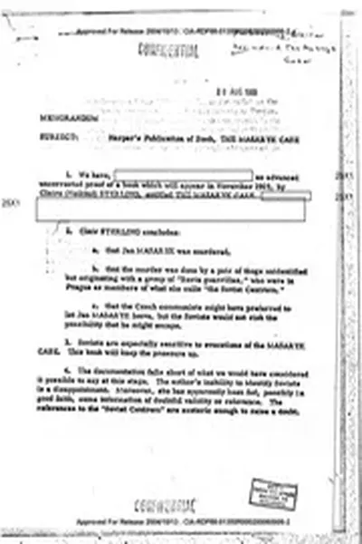 CIA Reading Room cia-rdp88-01350r000200060006-2: HARPER'S PUBLICATION OF BOOK, THE MASARYK CASE