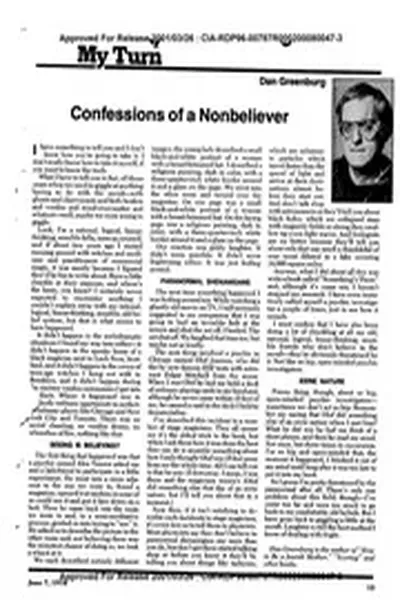 CIA Reading Room cia-rdp96-00787r000200080047-3: CONFESSIONS OF A NONBELIEVER
