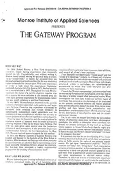 CIA Reading Room cia-rdp96-00788r001700270006-0: THE GATEWAY PROGRAM