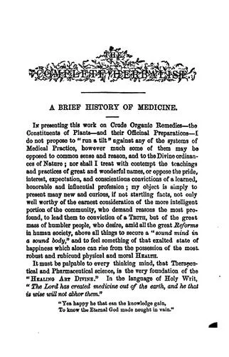 Complete Herbalist; Or, People Their Own Physician