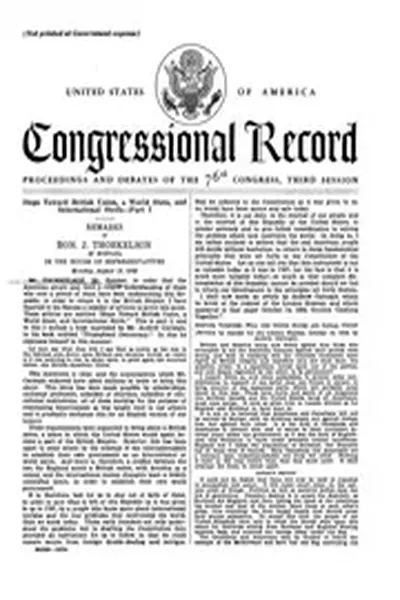 Congressional Record Steps Toward A British Union Thorkelson 1940 UNESCO nwo illuminati freemasons british-israel