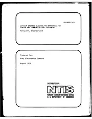 DTIC ADA020143: Lithium-Organic Electrolyte Batteries for Sensor and Communications Equipment