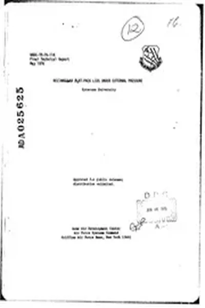 DTIC ADA025625: Rectangular Flat-Pack Lids under External Pressure