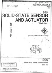DTIC ADA224850: Solid-State Sensor and Actuator Workshop Held in Hilton Head Island, South Carolina on 4-7 June 1990