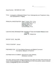 DTIC ADA444108: Investigation of Metastatic Breast Tumor Heterogeneity and Progression Using Dual Optical/SPECT Imaging