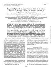 DTIC ADA504855: Diagnostic Approach to Acute Diarrheal Illness in a Military Population on Training Exercises in Thailand, a Region of Campylobacter Hyperendemicity