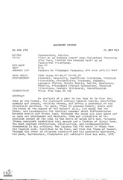 ERIC ED046270: "Tras de un Amoroso Lance" como Estructura Expresiva (The Poem, "Behind the Amorous Cast" as an Expressive Structure).