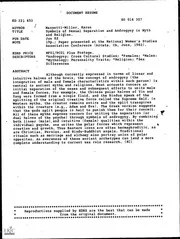 ERIC ED221453: Symbols of Sexual Separation and Androgyny in Myth and Religion.