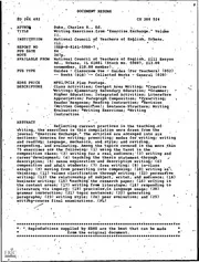 ERIC ED246482: Writing Exercises from "Exercise Exchange." Volume II.