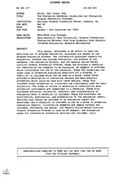 ERIC ED345137: The Evaluation Handbook: Guidelines for Evaluating Dropout Prevention Programs.