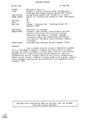 ERIC ED401168: Animals in India: Folklore, Myth, and Religion. Fulbright Hays Summer Seminar Abroad 1995 (India).