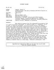 ERIC ED423546: Conquering Fear: The Role of Fantasy and Horror Fiction in the Classroom.