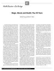 ERIC EJ871141: Magic, Morals and Health: Plus 40 Years