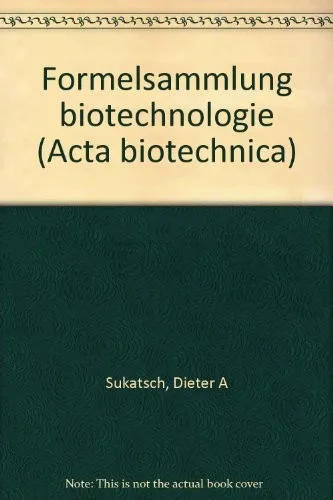 Formelsammlung Biotechnologie