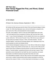 Gallagher Paul B 650 Years Ago How Venice Rigged The First And Worst Global Financial Crash nwo illuminati freemasons