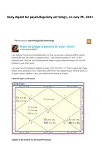 Jupiter's Influence, in Aleister CROWLEY's Chart Analysis ( Vedic Astrology ), Daily Digest For Psychologically Astrology, blog, published July 25, 2021