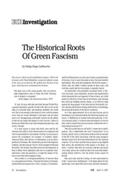 Larouche EIR Roots Of Green Fascism nwo illuminati freemasons