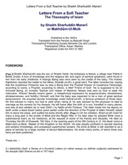 Letters from a Sufi Teacher by Sharf al-Din Maneri