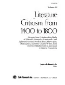 Literature Criticism from 1400 to 1800